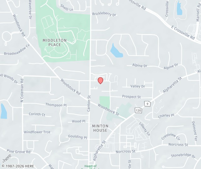 Location Map: 1275 Minhinette Drive Roswell, Georgia 30075