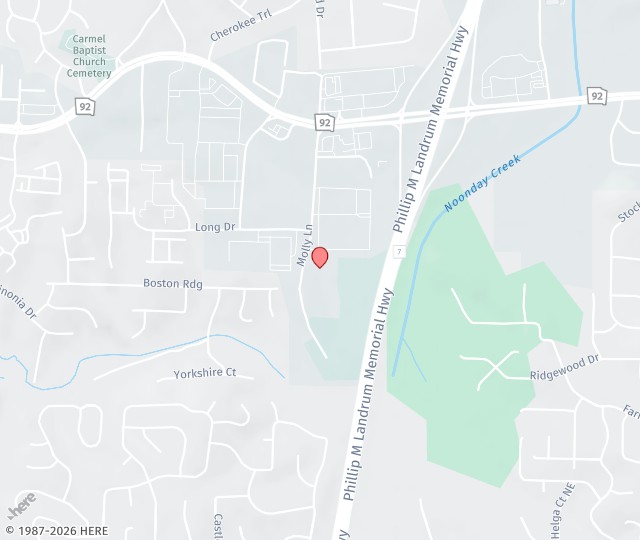 Location Map: 585 Molly Lane Woodstock, Georgia 30189