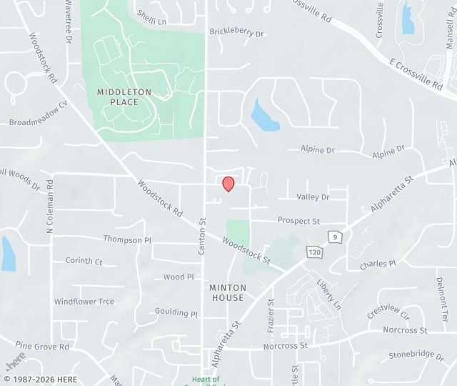 Location Map: 1275 Minhinette Drive Roswell, Georgia 30075